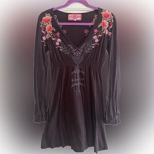 Johnny Was - Embroidered Long Sleeve Dress
